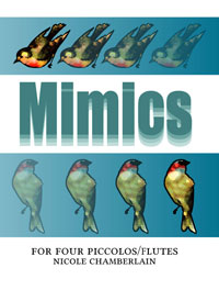 Mimics for piccolo/flute quartet